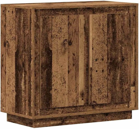 vidaXL Sideboard aus Altholz und Holzwerkstoff in Braun, rustikales Design, B/T/H: 80 x 34 x 75 cm