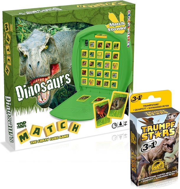 Gomazing Dinosaurier Spiele, 2er Set, Match + Trumpfstars, ab 4 Jahren - Bild 1