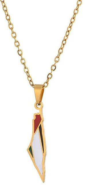 CinderDew Anhänger Halskette, Edelstahl, Gold, Unisex - Bild 1