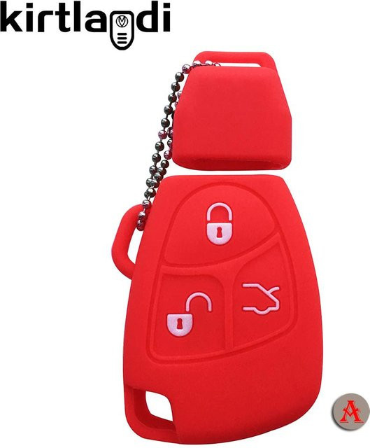 Autoschlüsselhülle für Mercedes Benz C B E Klasse W203 W211 W204 W202 W210 W208 CLS CLK in Rot - Bild 1