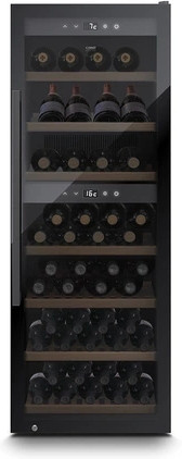 caso WineExclusive 126 Smart Weintemperierschrank mit App-Steuerung, Dual-Zone-Kühlung und Glasfront in Schwarz - Bild 1