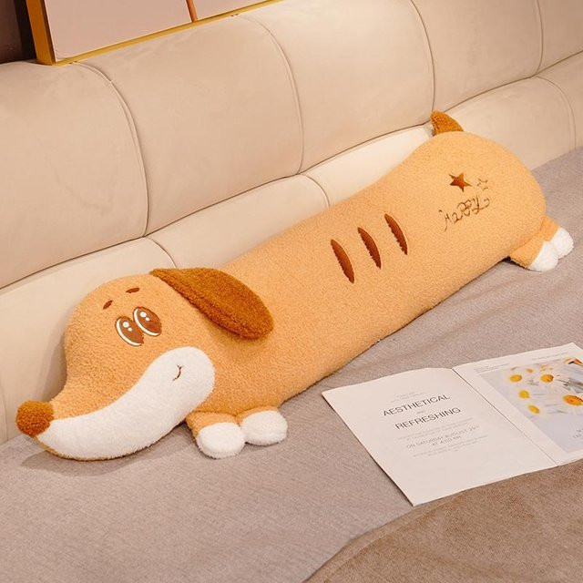 Yiran toy Dackel-Plüschtier, Welpen-Kissen, 80cm, Braun - Bild 1