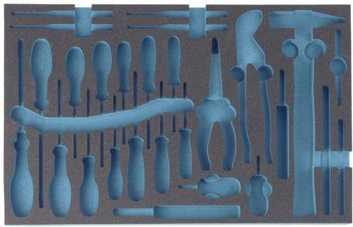 Hazet 2K-Weichschaum-Einlage 163-31L in Blau, Breite: 34,2 cm, Tiefe: 51,9 cm - Bild 1