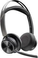 Poly Voyager Focus 2 MS Kabelloses Office-Headset mit Ladestation in Schwarz mit Bluetooth und USB-C/USB-A Anschluss - Bild 1