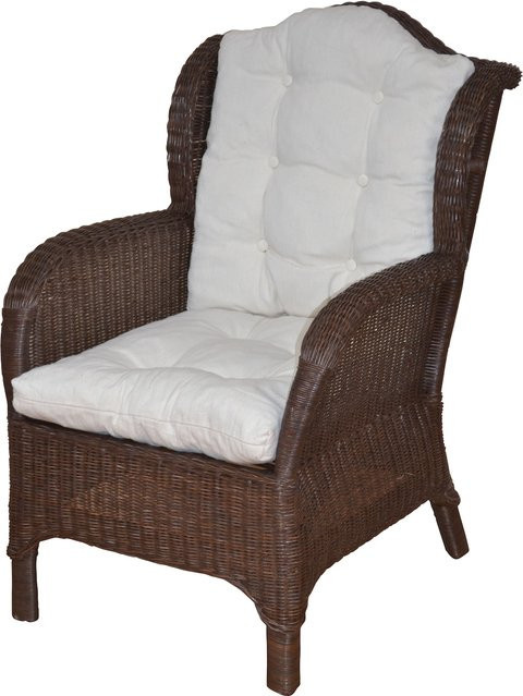 Nostalgiesessel Jascha von Möbel direkt online in Braun mit Rattan und Armlehnen - Bild 1