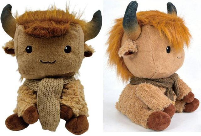 Binchi Fitness Kawaii Hochlandrind Plüschtier, 1-teiliges Set, 23 cm - Bild 1