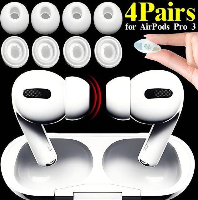 Ersatz-Ohrstöpsel aus Silikon für Apple AirPods Pro, Set in Weiß, Größen XS/S/M/L - Bild 1