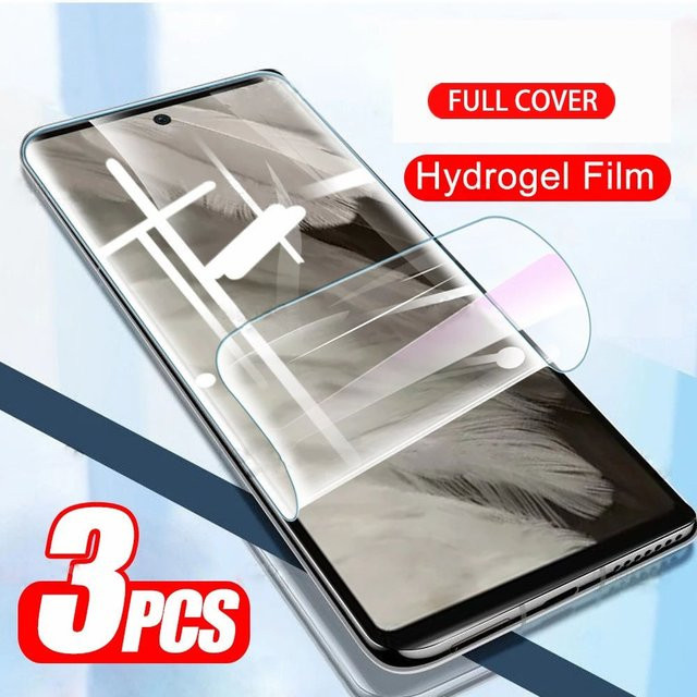 3er-Pack Hydrogel-Softfolie Displayschutzfolie für Google Pixel 9 Pro XL, 9 Pro, 10, 8A, 9A, 10A, 7A, 8 Pro, transparent - Bild 1