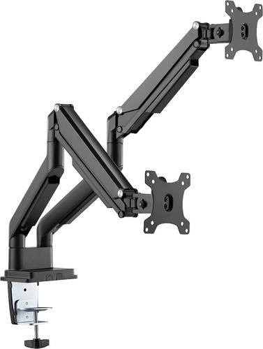 Digitus DA-90395 Dual Monitorhalterung für 2 Bildschirme 38,1 bis 81,3 cm Schwarz mit VESA 100x100 mm - Bild 1