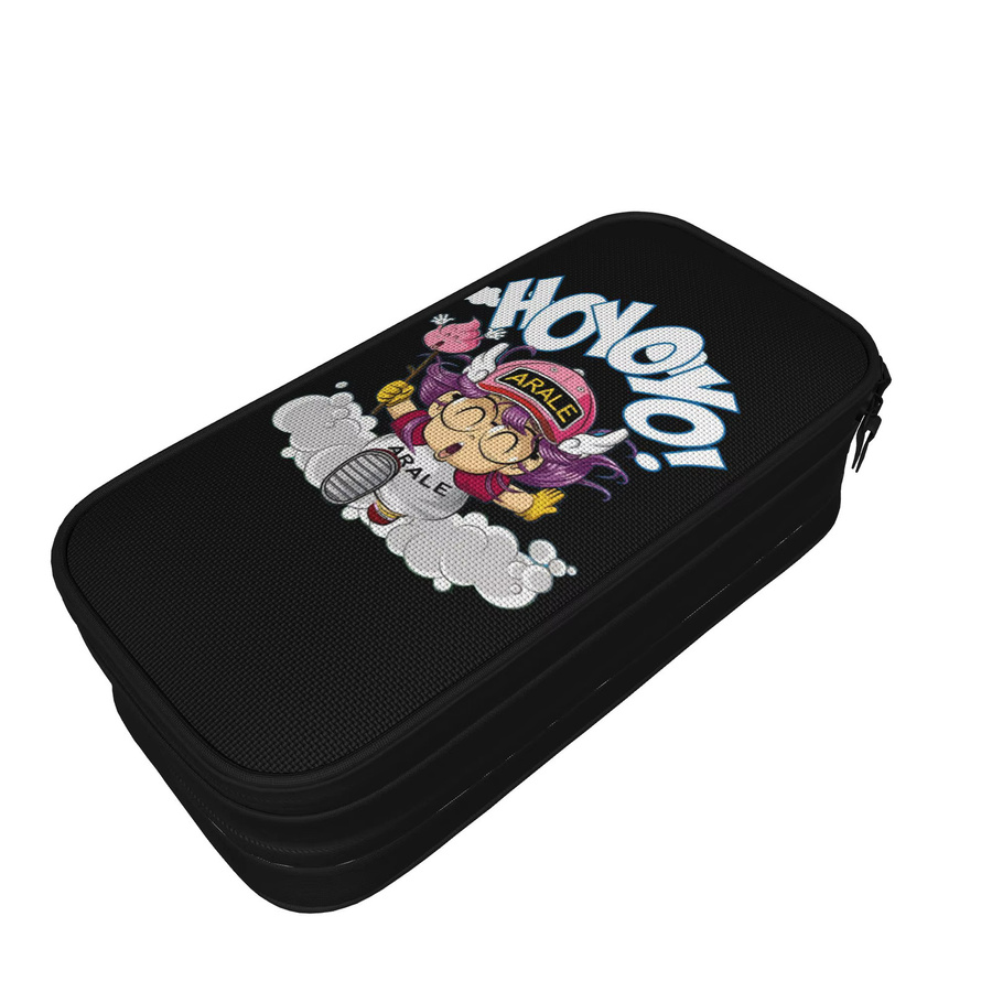 Bandai Dr. Slump Arale Federmäppchen aus Segeltuch in Schwarz im Retro-Stil für Mädchen und Jungen - Bild 2