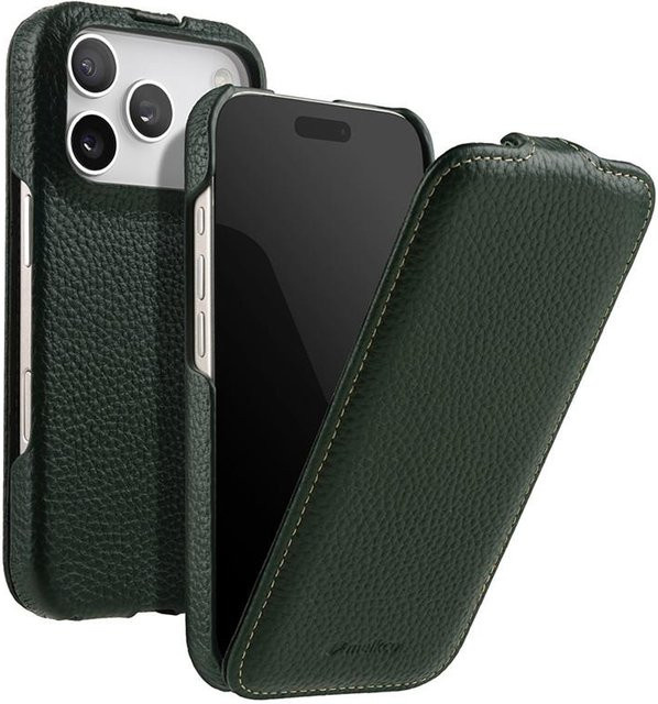 Melkco Magnetisches Leder Flip Case für iPhone 17 Pro Max und iPhone 17 Air in Grün - Bild 1