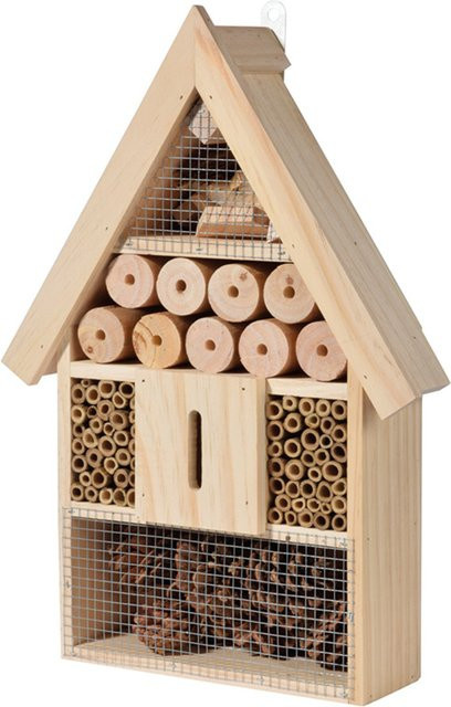 Insektenhotel in Natur Optik, B/T/H: 29,7 x 9 x 42 cm - Bild 1