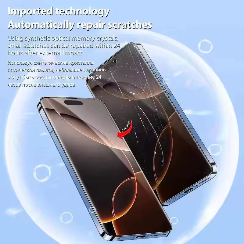4er-Set Arvin Hydrogel-Schutzfolie für iPhone 11 bis iPhone 17 Pro Max, transparent - Bild 4