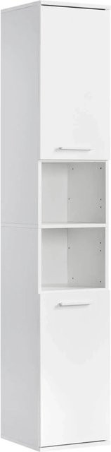 mokebo Bad Hochschrank Der Kapitän Badezimmerschrank in Weiß, H x B x T: 180 x 33 x 34 cm - Bild 1