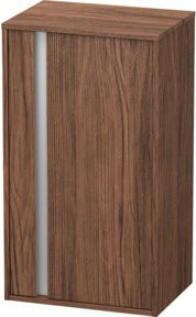 Duravit Ketho Halbhochschrank mit Glastüren in Nussbaum dunkel, B/T/H: 50 x 36 x 88 cm - Bild 1