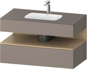 Duravit Qatego Einbauwaschtisch-Möbel-Set in Grau, B/T/H: 100 x 55 x 60 cm - Bild 1