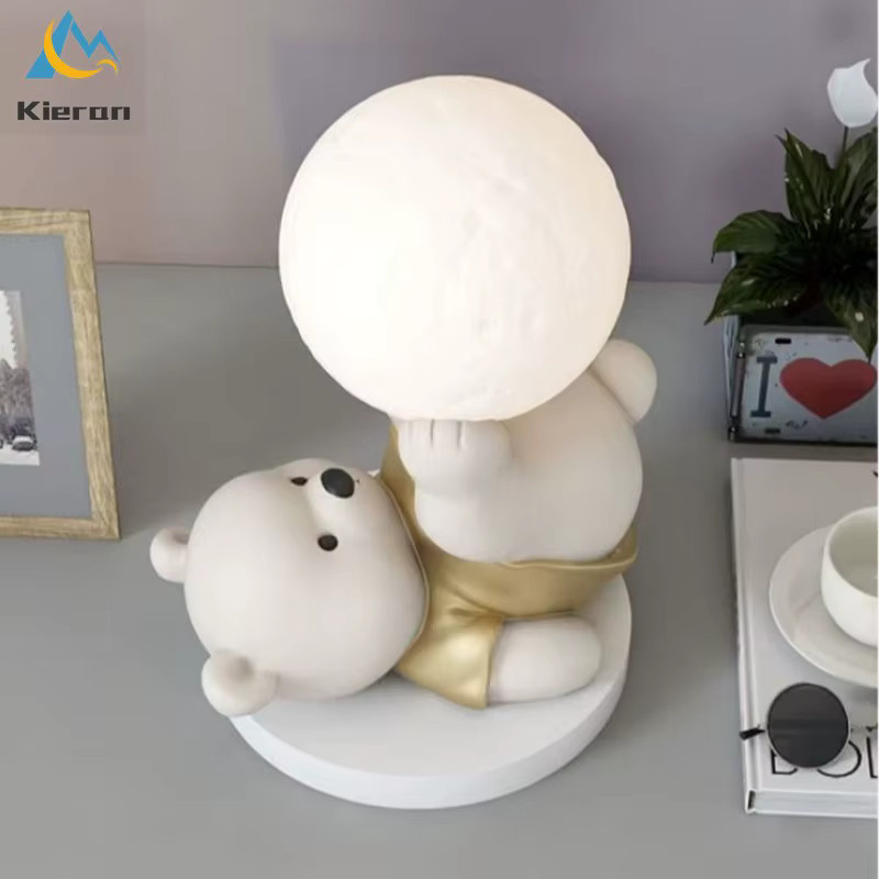 Lava Corki LED Bodenlampe Akrobatische Bär aus Harz für Wohnzimmer und Schlafzimmer - Bild 2