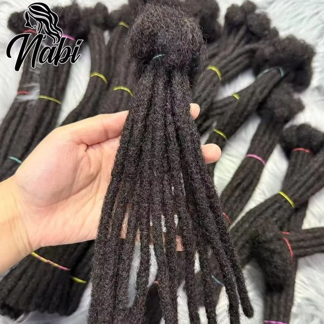 Nabi Man Locs Echthaar-Dreadlock-Extensions für Herren, 6-20 Zoll - Bild 1