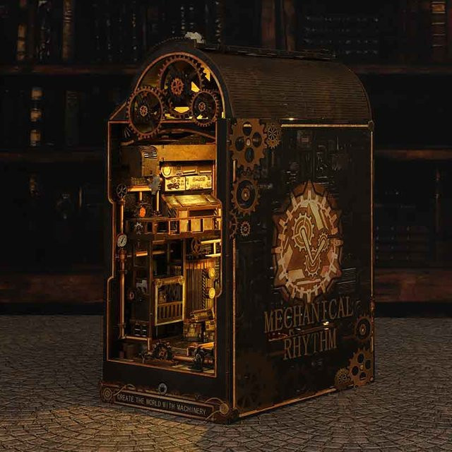 zuuton DIY Buch Nook Kit, Holz Puppenhaus Bücherregal Einsatz, 3D Puzzle - Bild 1