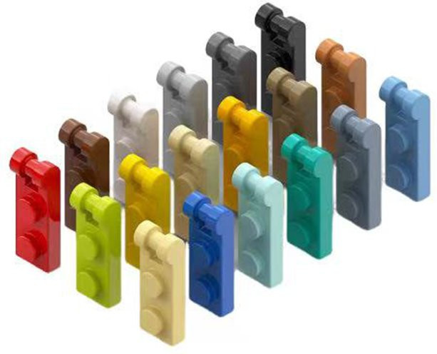 XMWL MOC 60478 Spezial 1 x 2 Platinenende mit Streifengriff Bausteine, 25-teiliges Set, Zubehör - Bild 1