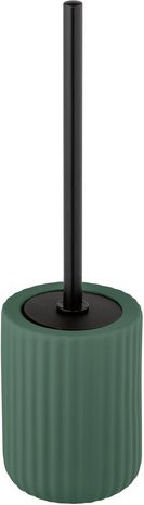 WENKO WC-Garnitur Belluno aus Keramik mit Bürste, Farbe: Grün, Höhe: 42 cm, Breite: 11,5 cm - Bild 1