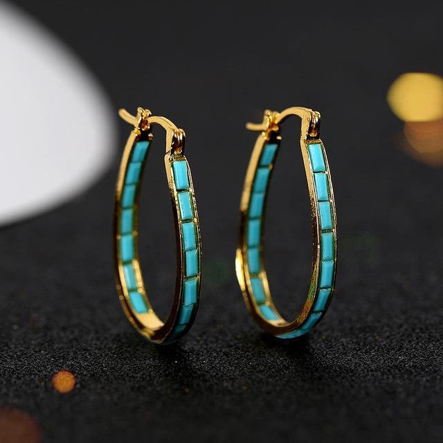Wucifang Jewelry Hoop Ohrringe, Metall, Gold, Damen - Bild 1