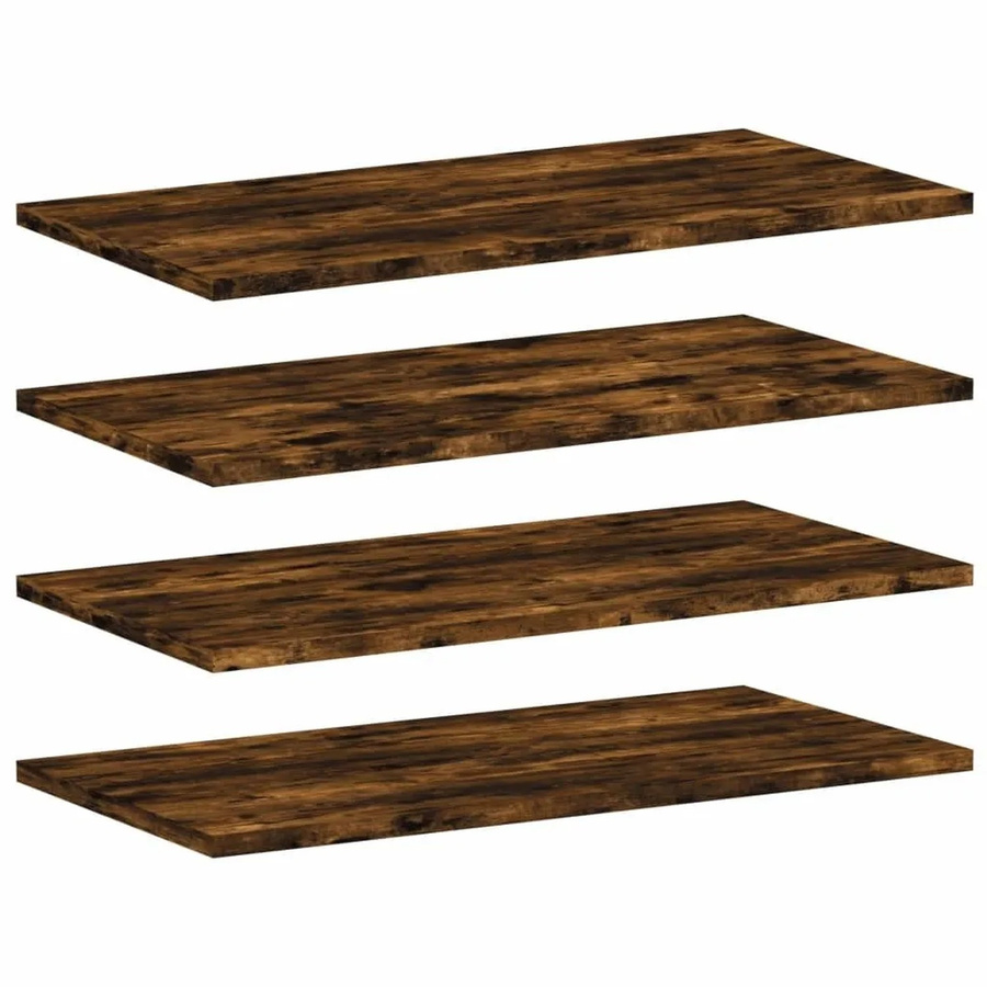 vidaXL Wandregale Set aus Holzwerkstoff in Räuchereiche, 4 Stück, B: 60 cm, T: 30 cm, H: 1,5 cm - Bild 2