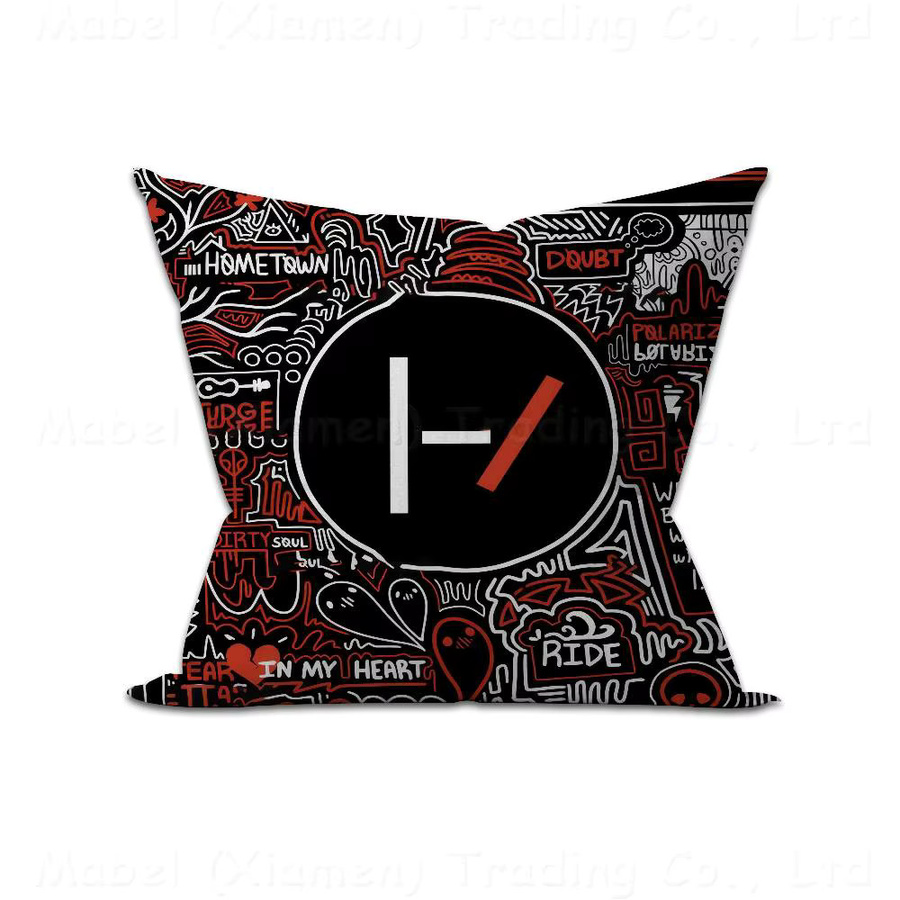T-Twenty One Pilot Band Kissenbezug mit Grafikdesign, B/B/H: 45 x 45 x 45 cm - Bild 6