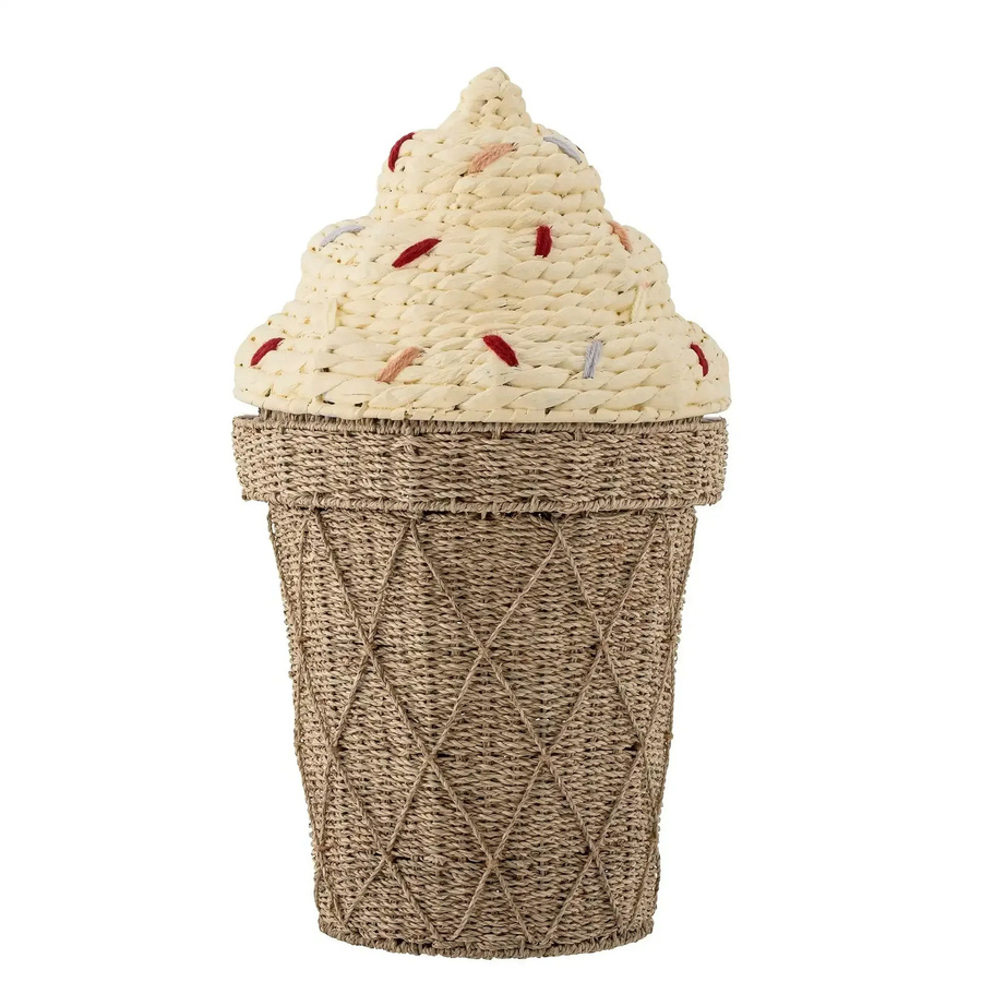 Bloomingville Mini Cillie Aufbewahrungskorb aus Wasserhyazinthe in Natur, Durchmesser: 40 cm - Bild 1