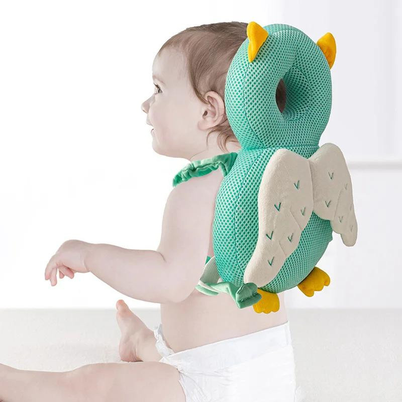 Baby Kopfschutz Rückenprotektor aus atmungsaktivem Tencel und Baumwolle im Tigerprint, Multicolor - Bild 1