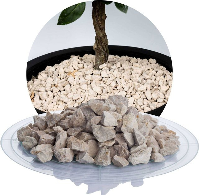 SCHICKER MINERAL Kalk Ziersplitt in Beige, Körnung 8-16 mm, 1000 kg BigBag - Bild 1