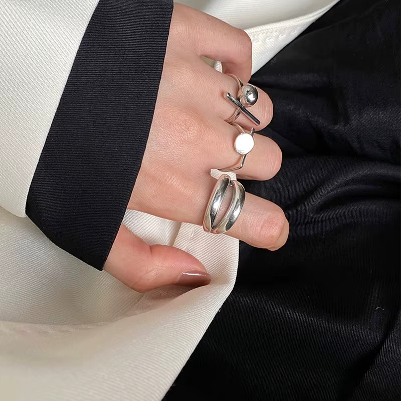 PANJBJ Ringe, 925 Silber, Vintage, Unisex - Bild 3