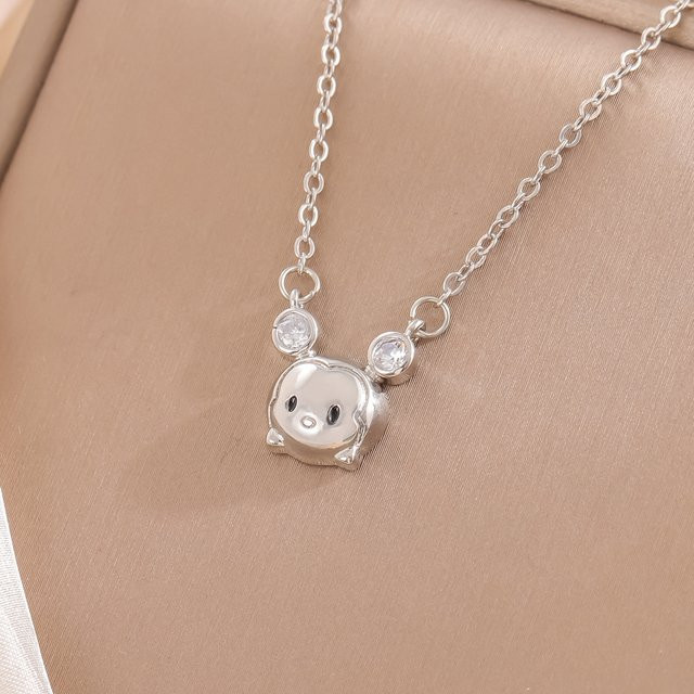GaGa-Duck Halskette, 925 Silber, Kristall, Unisex - Bild 1