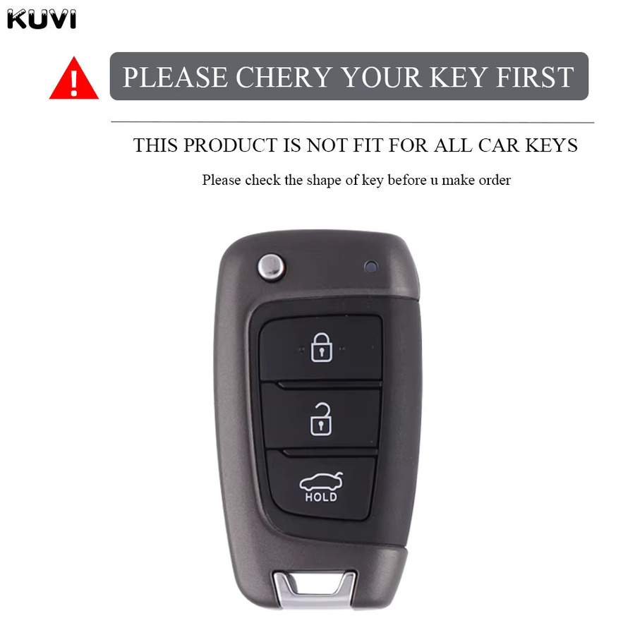 Kuvi TPU Auto Flip Schlüsselhülle für Hyundai Elantra Solaris Tucson i30 i35 i40 KONA Genesis Santa Fe Azera - Bild 2