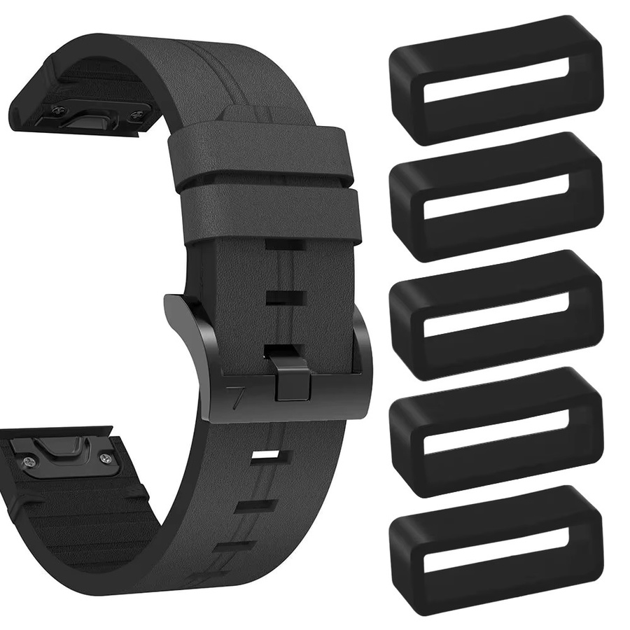 BAPPSUS Uhrenarmbandschlaufen Silikon, Schwarz, Unisex - Bild 2