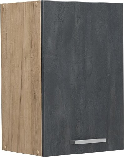 Vicco R-Line Hängeschrank für die Küche in Schwarz Beton und Eiche, B/T/H: 40 x 31 x 60 cm - Bild 1