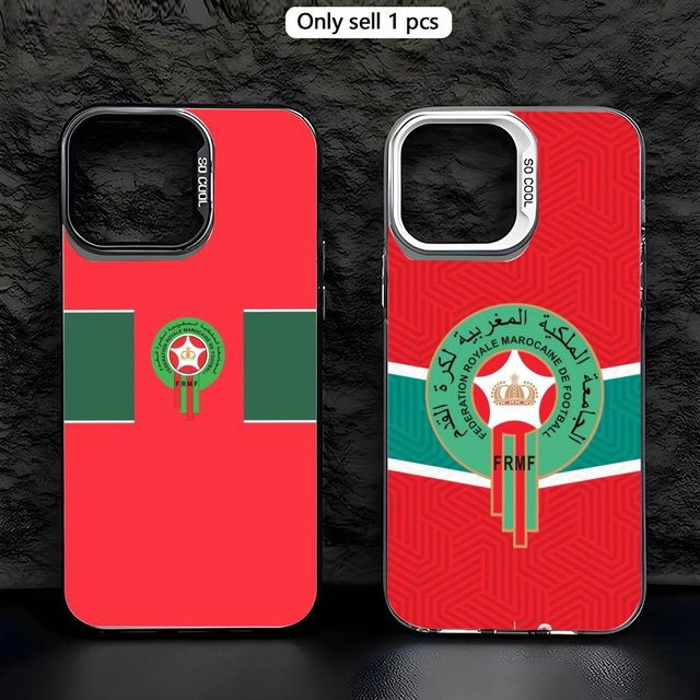 Stoßfeste iPhone Handyhülle mit Marokko-Flagge Design aus transparentem TPU für Apple iPhone 11 12 13 14 15 16 17 Pro Max - Bild 1