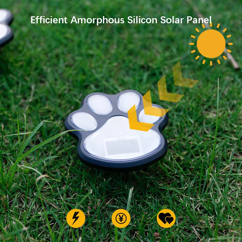 SHENZHITECH Solar LED Outdoor Gartenleuchten im Krallen-Design, 4er-Set, Schwarz, Warmweiß, mit Dämmerungssensor für Garten, Patio und Camping - Bild 3