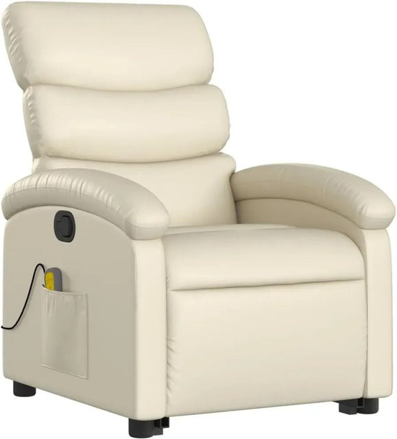 vidaXL Massagesessel Modell 3 mit Aufstehhilfe in Creme aus Kunstleder - Bild 1