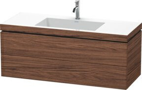 Duravit Waschtischunterschrank L-Cube c-bonded, wandhängend, Farbe: Nordlicht Dunkelgrau, B/T/H: 120 x 48 x 50 cm - Bild 1