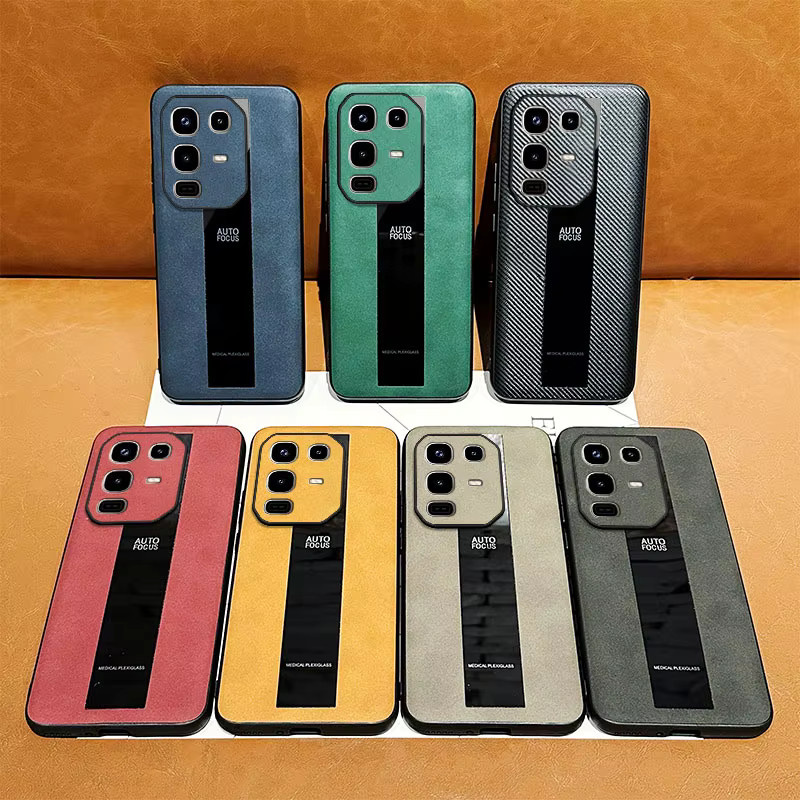 Schaffell Handyhülle aus PU-Leder für Infinix Note 50X 50S Pro Plus in Grau, rutschfest und stoßfest - Bild 2