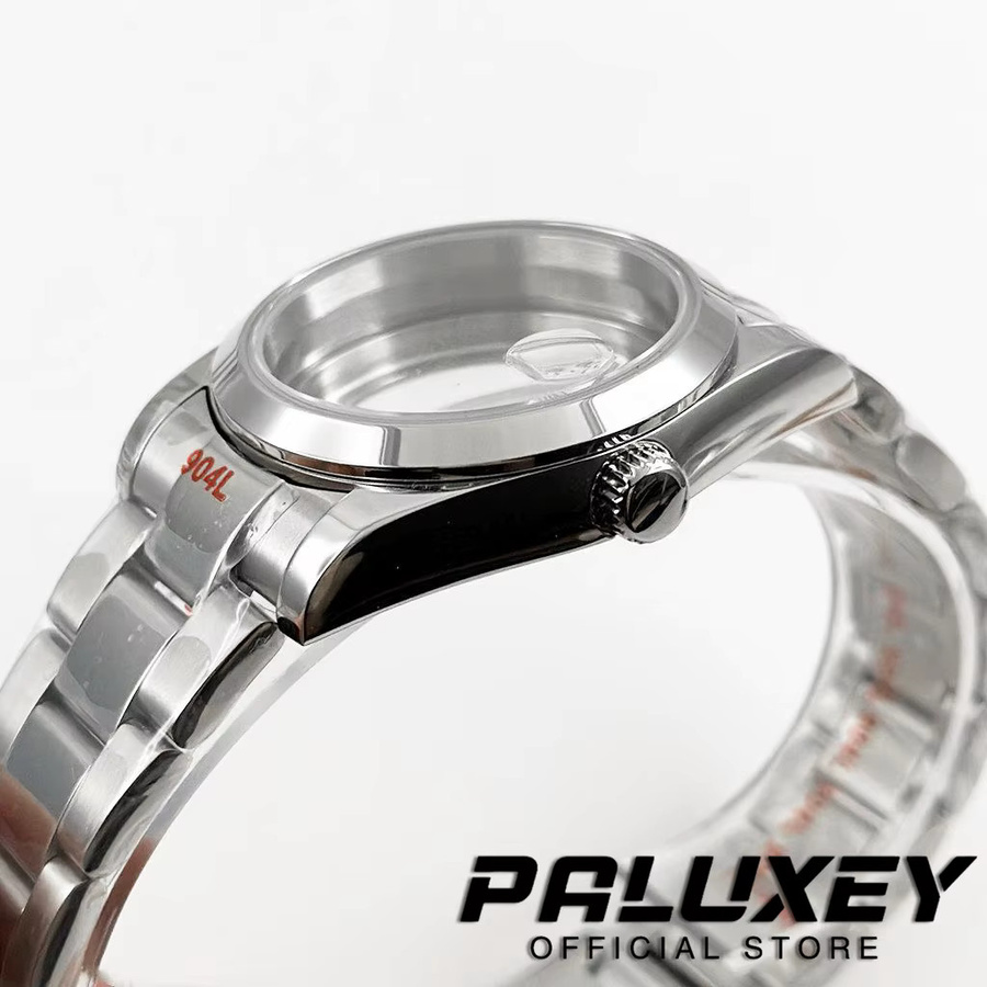 PALUXEY Uhrengehäuse Oyster-Armband, Edelstahl, Silber, Saphirglas, 36mm/40mm - Bild 2