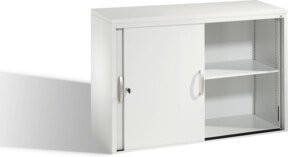 C+P Sideboard Acurado mit Schiebetüren in Lichtgrau, H: 72 cm, B: 100 cm, T: 40 cm - Bild 1