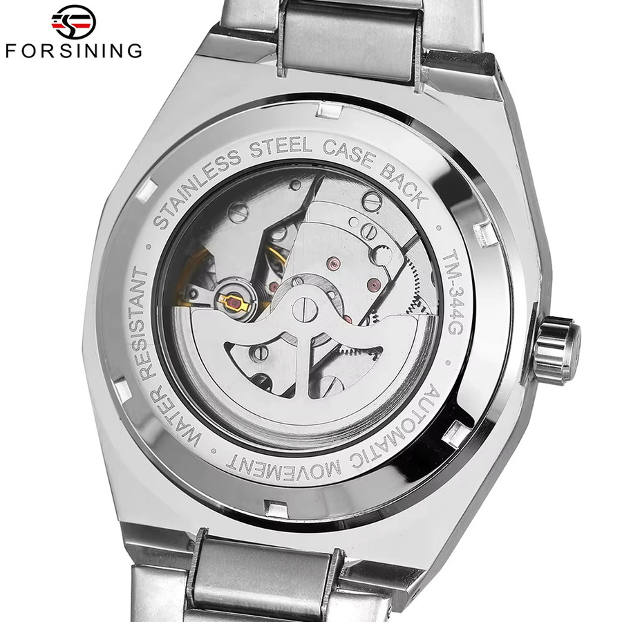 FORSINING Armbanduhr, Automatik, Edelstahl, Silber, Herren - Bild 3