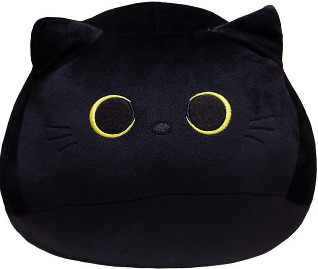 Yiran toy Schwarze Katze Plüschkissen, Plüschtier, 20cm, ab 3 Jahre - Bild 1