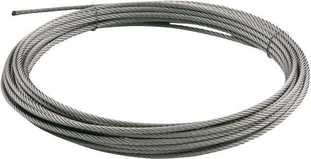 Dieda Drahtseil V4A Edelstahl Silber Durchmesser: 4 mm, Länge: 25000 mm - Bild 1