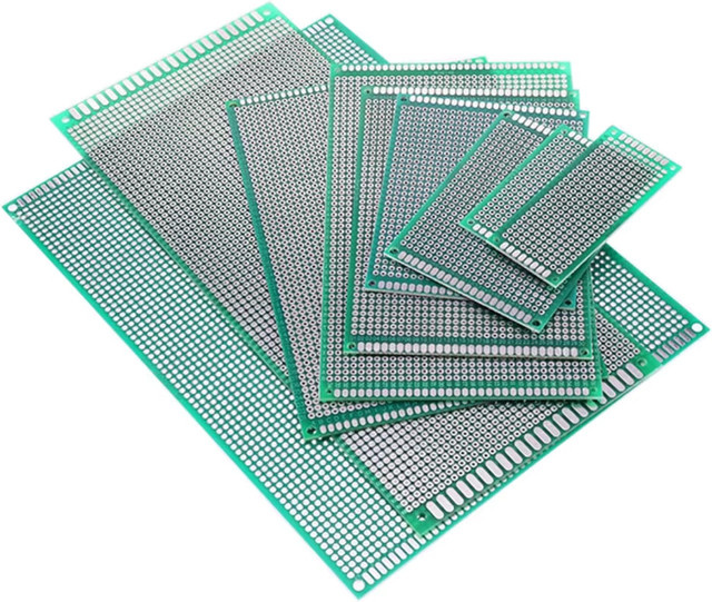 Doppelseitiges Prototyp PCB Universal Board aus Glasfaser, Grün, B/T: 7 x 9 cm, 2,54 mm Raster - Bild 1