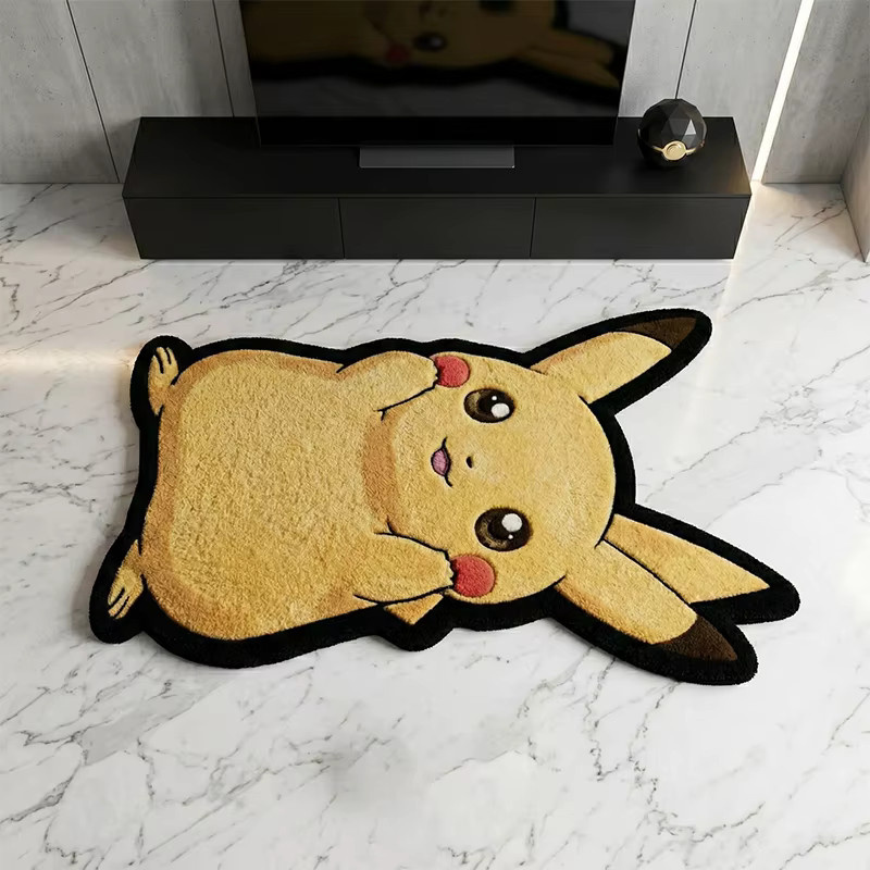 Bandai Pikachu Plüsch-Teppich Gelb Weiche Bodenmatte für Kinderzimmer und Wohnzimmer - Bild 4