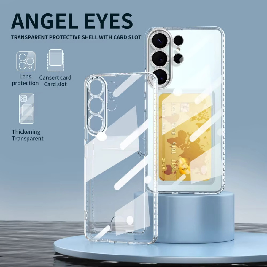 Transparente Schutzhülle für Samsung Galaxy S26 Ultra S25 FE S24 S23 S22 mit Kartensteckplatz und stoßfestem Design - Bild 2