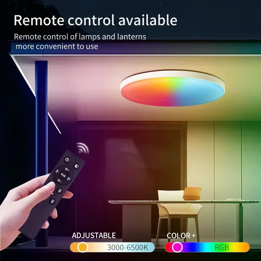 GGBEE Smart LED Deckenlampe RGB 24W mit Tuya WiFi, RF Fernbedienung und App-Steuerung für Alexa und Google Home - Bild 4